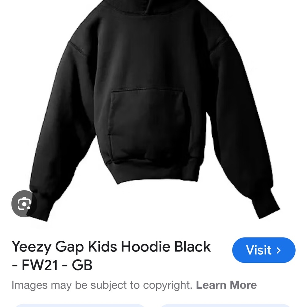 Yeezy Gap Black Hoodie Sweatshirt